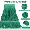 Nuogo 10 Pcs Commercial Mop Head Replacement Floor Cleaning Wet Heavy Duty Commercial Mop Refills General Cleaning(27.6 Inch,Green) view 3