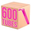 Tubes RVTUS | 600 Tubes | 109 MM, King Size, Squeeze Top, Child Proof, Air-Tight Lid, Eco-Friendly BPA-Free Plastic Container | Pink Translucent view 1