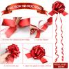 20 Pieces Christmas Pull Bows Red and Green Ribbon Bows with Metallic Luster and Metal Texture for Present Wrapping, Xmas, Wedding, Valentine's Day and Christmas Wreath Baskets, 5 inches (Red, Green) view 3
