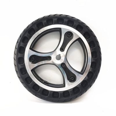 12inch Electric Wheelchair Rear Wheels Accessories, 12 1/2x2 1/4, Wheelchair Replacement Wheels Parts, Aluminum Alloy Hub, Honeycomb Solid Tires, Keyway: 6mm