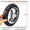 12inch Electric Wheelchair Rear Wheels Accessories, 12 1/2x2 1/4, Wheelchair Replacement Wheels Parts, Aluminum Alloy Hub, Honeycomb Solid Tires, Keyway: 6mm view 2