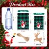 Shappy 24 Pcs Christmas Burlap Gift Bags, Small Treat Goody Bags with Drawstrings for Christmas, Featuring 12 Designs for Xmas and New Year Party Favors and Supplies(Stylish Style,7 x 5 Inch) view 2