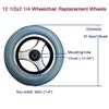 12 1/2X2 1/4, 12inch Wheelchair Rear Wheel Replacement Wheels, Electric Wheelchair Wheel Accessories, Rubber Solid Tire, Aluminum Alloy Hub, Key Width: 6mm view 2