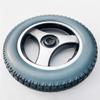 12 1/2X2 1/4, 12inch Wheelchair Rear Wheel Replacement Wheels, Electric Wheelchair Wheel Accessories, Rubber Solid Tire, Aluminum Alloy Hub, Key Width: 6mm view 4