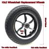 10x2, Electric Wheelchair Replacement Wheels Accessories, 10inch Wheelchair Front Wheels Casters Spare Wheels, Pneumatic Tire, Aluminum Alloy Hub with 12mm Bearing, Black, 1 Pair view 2
