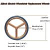 2-Pack, 22inch Wheelchair Rear Wheel Replacement Wheels, Electric Wheelchair Wheel Accessories Parts, Gold Aluminium Alloy Hub, Non-Pneumatic Solid Tires, Key Width: 6mm view 3