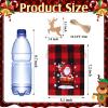 Shappy 24 Pcs Christmas Burlap Gift Bags, Small Treat Goody Bags with Drawstrings for Christmas, Featuring 12 Designs for Xmas and New Year Party Favors and Supplies(Beautiful Style,5.5 x 4 Inch) view 2
