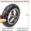 10x2, Wheelchair Front Wheel Accessories, 10inch Electric Wheelchair Replacement Wheels, Honeycomb Solid Tire, Suitable for Most Electric Wheelchairs, Bearing: 12mm1 Pair view 2