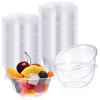 Thenshop 100 Pcs 12 oz Clear Plastic Bowls Disposable Serving Bowls Bulk Transparent Ice Cream Salad Dessert Plates for Party, Wedding, Buffet, BBQ, Dessert Shop, Catering Supplies view 1