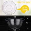 Thenshop 100 Pcs 12 oz Clear Plastic Bowls Disposable Serving Bowls Bulk Transparent Ice Cream Salad Dessert Plates for Party, Wedding, Buffet, BBQ, Dessert Shop, Catering Supplies view 2