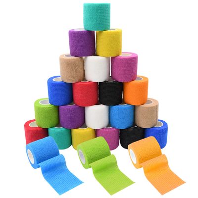 24pcs Self Adhesive Bandage Wraps, 2in 5 Yards, Multicolor