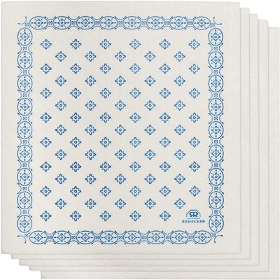 Redecker Reusable Cellulose Dishcloth, Bulk Set of 5, Eco-Friendly and Biodegradable Sponge Cleaning Cloths, Machine Washable, Durable, Absorbent, No Odor, Made in Germany