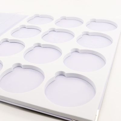 Black Folded PU Leather EVA Lined Foam 12 Pcs Sun Glasses Place Lens Display Case Tray Box Optical Tool 380X285x18mm