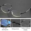 DIBAKO Blue Light Blocking Reading Glasses HD Ultra Light Eyeglasses Square Half Frame Computer Readers Black Frame Eyewear (Size : +1.00) view 3