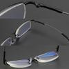 DIBAKO Blue Light Blocking Reading Glasses HD Ultra Light Eyeglasses Square Half Frame Computer Readers Black Frame Eyewear (Size : +1.00) view 4