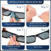50 Pcs Eyeglasses Retainers Sets 12 Pairs Anti Slip Adhesive Glasses Nose Pads 4 Round Ear Grips 4 Silicone Ear Hooks Holders 4 Glasses Temple Tips Sleeve for Repair(Black) view 3