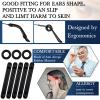 50 Pcs Eyeglasses Retainers Sets 12 Pairs Anti Slip Adhesive Glasses Nose Pads 4 Round Ear Grips 4 Silicone Ear Hooks Holders 4 Glasses Temple Tips Sleeve for Repair(Black) view 4
