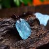 Natural Aquamarine Original Stone Pendant Mineral Jewelry Stone Men Women Decoration Gifts,Aquamarine 1,1pc view 1