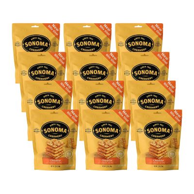 Sonoma Creamery, Cheddar Crisps, Crunchy Real Cheese Snacks, 10g Protein, Gluten Free, 2.25 Oz (Pack of 12)