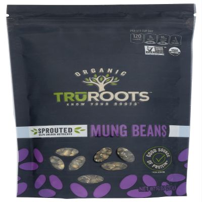 TruRoots Organic Sprouted Mung Beans, USDA Certified Organic, Gluten Free & Non-GMO, 10 Oz (Pack of 6)