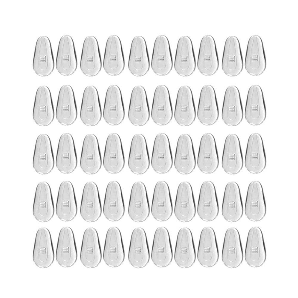 MOMOJIA Silicone Nose Pad, 25 Pair Silicone Eyeglass Airbag Soft Nose Pad On Nose Pad Glasses Massage Health Care Anti-Slip Tool for Sunglasses