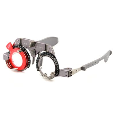 Adjustable Trial Frame,Optical Trial Lens Frame,PD 54-70mm Pure Titanium Optical Trial Eye Optometry Lens Frame Adjustable interpupillary Distance Lens Frame(Color:Grey,Size:54-70mm)