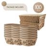 100 pack Coffee Cup Sleeves Disposable 10-20 oz for Hot Drinks Paper Corrugated Coffee Sleeves Reusable Heat Insulation & Hand Protection Holds Hot and Cold Drinks Espresso Coffee Milk Tea view 3