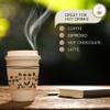 100 pack Coffee Cup Sleeves Disposable 10-20 oz for Hot Drinks Paper Corrugated Coffee Sleeves Reusable Heat Insulation & Hand Protection Holds Hot and Cold Drinks Espresso Coffee Milk Tea view 4