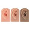 Silicone Ear Model, 3Pcs Silicone Ear Model Soft Flexible Right Ear 3 Colors Easy to Use Reusable Human Ear Model Simulated Ear for Ear Piercing Training and Earrings Display view 1