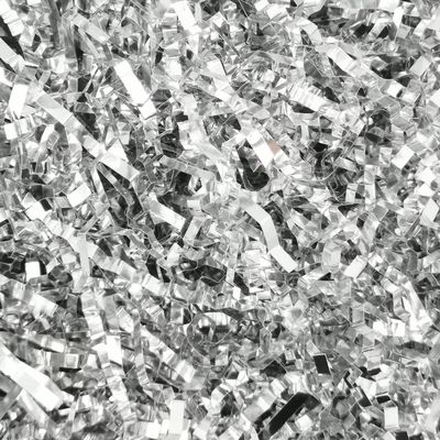 Keoferlo Crinkle Paper Filler Gift Box Filler 1/2 LB Easter Box Baskets Stuffing Cut Shredd Silver Grass for Valentine Day Gift Baskets Packing Shipping Decorations Wrappings