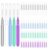 EasyHonor Braces Brush for Cleaner Interdental Brush Toothpick Dental Tooth Flossing Head Oral Dental Hygiene Flosser Toothpick Cleaners Tooth Cleaning Tool (5 Cool Colors,75pcs) view 1