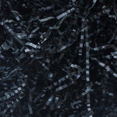 Keoferlo Box Filler Black Crinkle Paper Filler 1/2 LB Gift Shredded Baskets Stuffing Grass for Halloween Packing Shipping Decorations Wrappings
