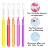 EasyHonor Braces Brush for Cleaner Interdental Brush Toothpick Dental Tooth Flossing Head Oral Dental Hygiene Flosser Toothpick Cleaners Tooth Cleaning Tool (5 Warm Colors,75pcs) view 3