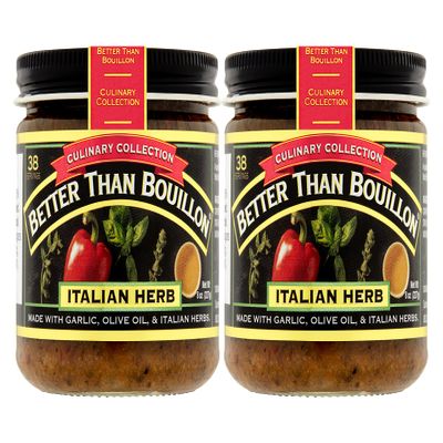 Better Than Bouillon Culinary Collection Base, Italian Herb Base, Contains 38 Servings Per Jar, 8-Ounce Glass Jar (Pack of 2)