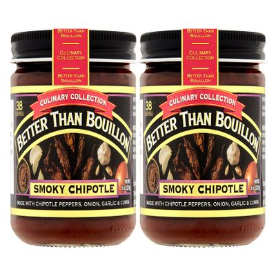 Better Than Bouillon Culinary Collection Base, Smoky Chipotle Base, Contains 38 Servings Per Jar, 8-Ounce Glass Jar (Pack of 2)