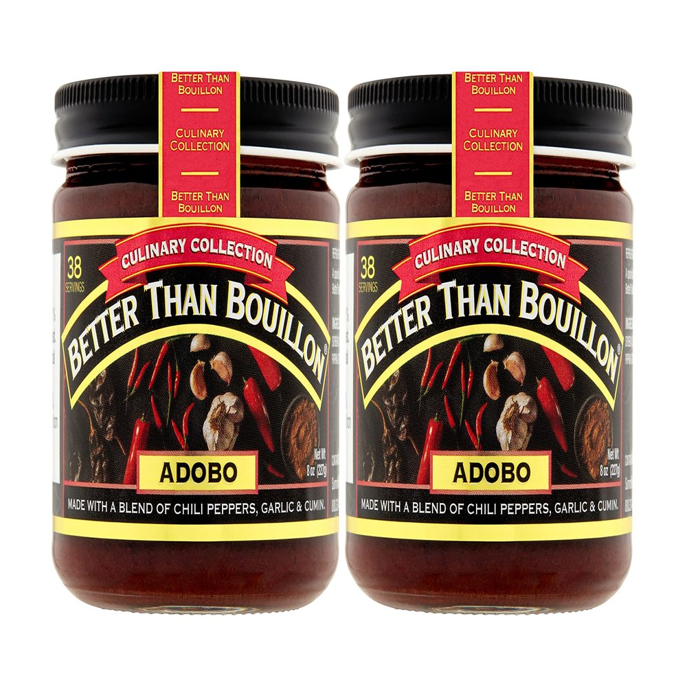 Better Than Bouillon Culinary Collection Base, Adobo Base, Contains 38 Servings Per Jar, 8-Ounce Glass Jar (Pack of 2)