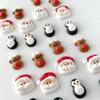 12 Mini Christmas Shapes by Simply Sucr | Royal Icing Santa, Reindeer & Penguins | Edible Holiday Cupcake Toppers & Sprinkles (36 Pieces) view 1