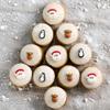12 Mini Christmas Shapes by Simply Sucr | Royal Icing Santa, Reindeer & Penguins | Edible Holiday Cupcake Toppers & Sprinkles (36 Pieces) view 2