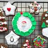 12 Mini Christmas Shapes by Simply Sucr | Royal Icing Santa, Reindeer & Penguins | Edible Holiday Cupcake Toppers & Sprinkles (36 Pieces) view 4