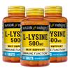 MASON NATURAL L-Lysine 500 mg with Calcium - Improved Immune Function, Enhanced Nutrient Absorption, Essential Amino Acid, 100 Tablets (Pack of 3) view 1