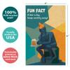 Tree-Free Greetings - Birthday Cards - Artful Designs - 12 Cards + White Envelopes - Made in USA - 100% Recycled Paper - 5"x7" - Thinker Beer Fun Fact (FS64191) view 4