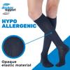 (4 Pairs) Compression Socks Men 20-30mmHg for Circulation Varicose Veins Arthritis Post Surgery Diabetic - Compression Knee Hi Hose for Men - Made in USA - Navy & Gray, Small view 3