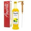 Amoretti - Lemon Lime Beverage Infusion, 94 Servings Per Bottle (750 ml) - Drink Mix & Water Enhancer with Pump for Flavoring Cocktails, Waters, Teas, and other Beverages, Preservative Free view 1