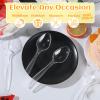 Thenshop Clear Plastic Spoons 1000 Count Heavyweight Disposable Plastic Serving Utensils Heavy Duty Spoons Bulk for Party Supplies, 5.8 Inch view 3