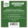 Resealable Graded Card Sleeves/Bags with 1.5" Tapered Flap Collectible Supplies (100 pack) view 1