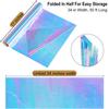 SYOGUA 34in x 50ft Iridescent Cellophane Wrap Roll, Extra Wide Iridescent Film Cellophane Wrap Rainbow Colored Cellophane Roll for Gift Baskets, Crafts, Candy, Gifts, Flowers view 2