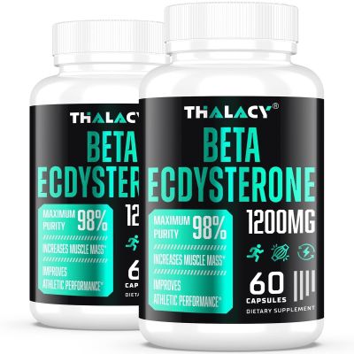 1200MG Beta Ecdysterone Supplement, 98% Maximum Purity Ecdysterone, 120 Cap