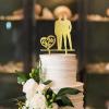 Mr & Mr Cupcake Toppers Funny Hearts Gay Name Wood Cupcake Topper Picks Fabulous Cake Accessories for Wedding Anniversary Birthday Party Decoration Glitter Gold Keepsake Supplies view 3